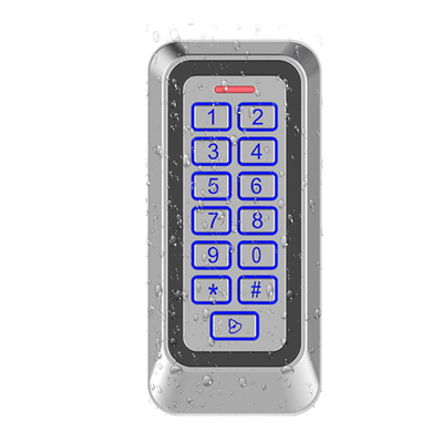 Kiểm soát truy cập thẻ EM/MF ngoài trời vỏ kim loại IP67 với bàn phím có đèn nền