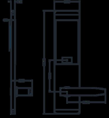 Khóa khách sạn RFID bằng thép không gỉ với thời gian khởi động 1 giây và dung lượng thẻ khách 200 cho hệ thống nhập khẩu không chìa khóa