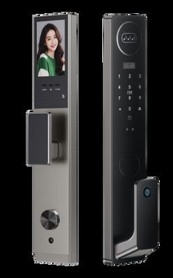 Nhận dạng khuôn mặt 3D Khóa cửa thông minh hoàn toàn tự động Với màn hình 4,5 inch và chuông cửa video